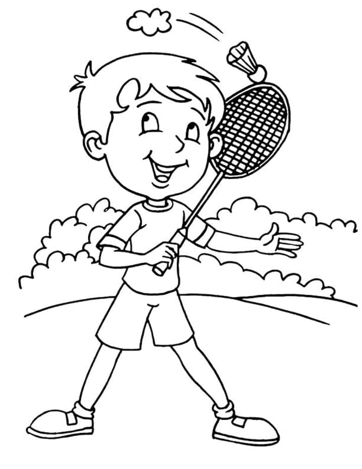 Badminton Für 6-Jährige Kinder ausmalbilder