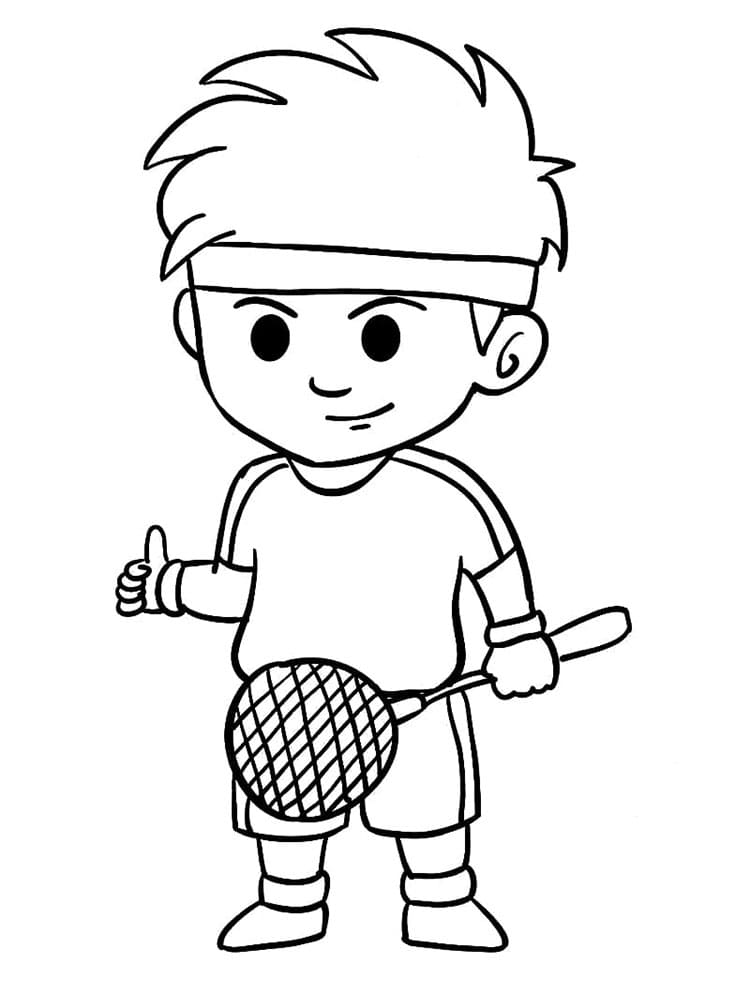 Badminton Gratis ausmalbilder