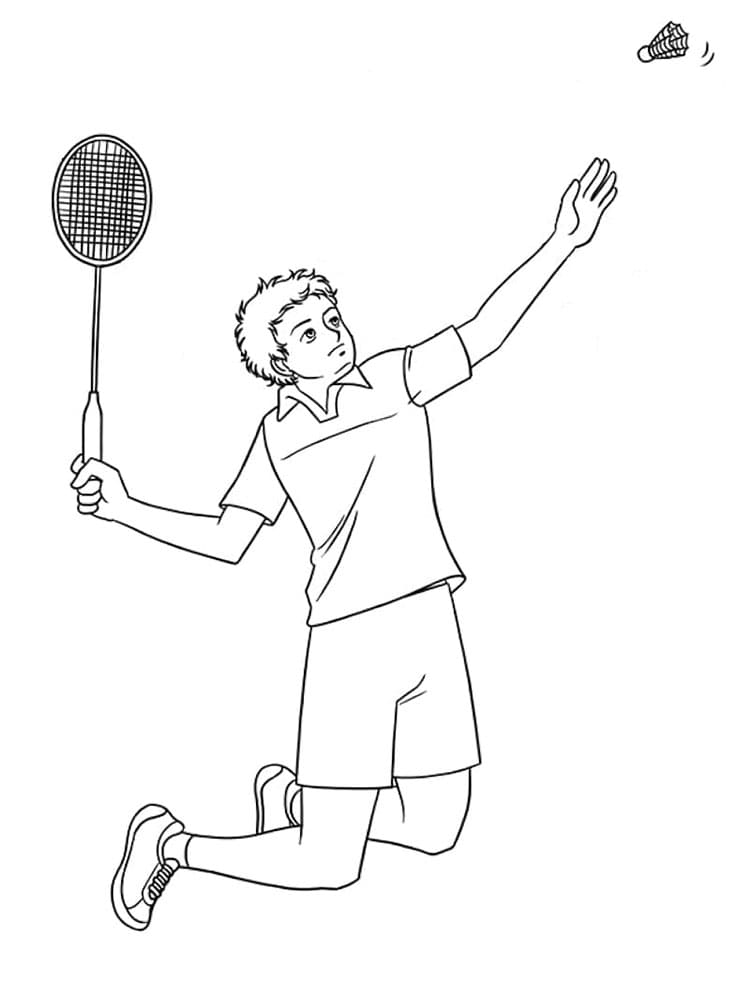 Badminton Kostenlos Druckbar ausmalbilder