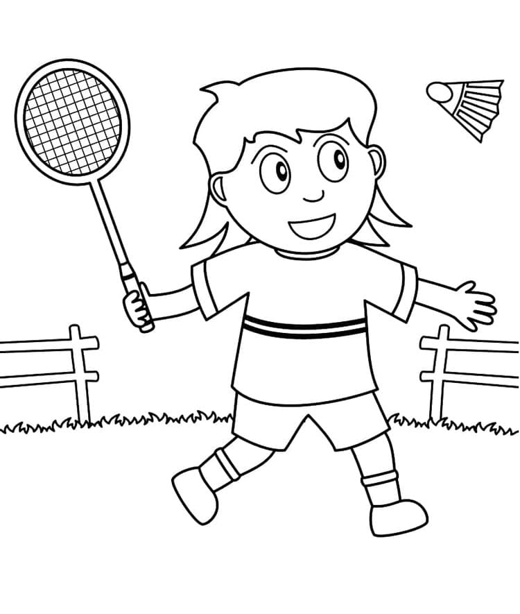 Badminton Spielen ausmalbilder