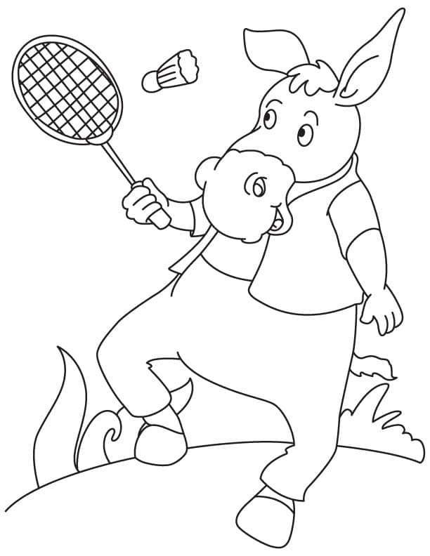 Badminton Zum Drucken Gratis ausmalbilder