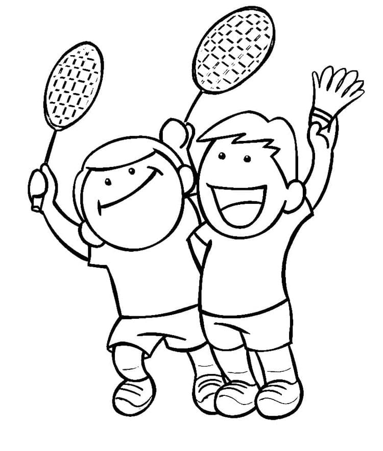 Badmintonspieler ausmalbilder