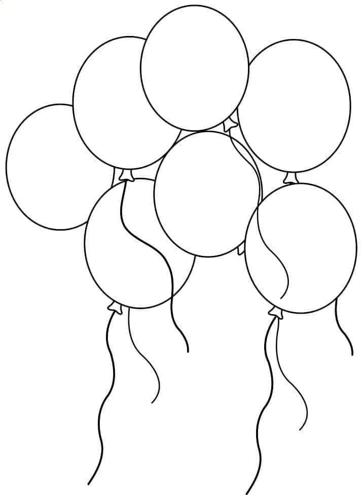 Ballons (2) ausmalbilder