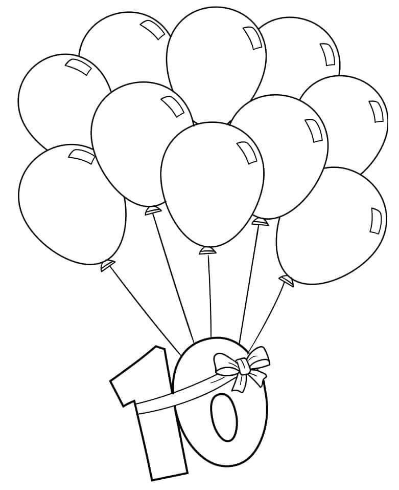 Ballons ausmalbilder