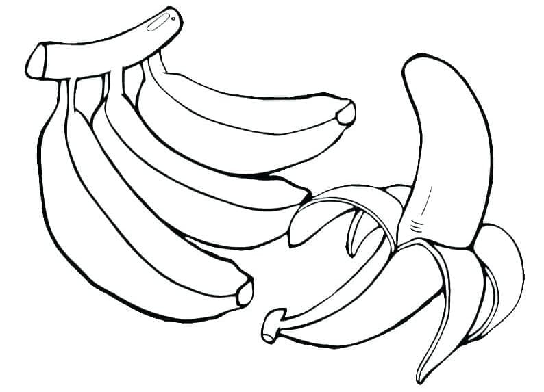 Banane Frucht ausmalbilder