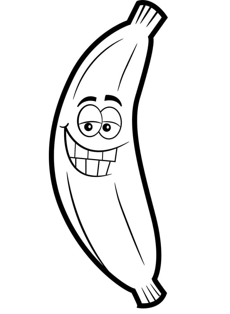 Banane druckbereit ausmalbilder