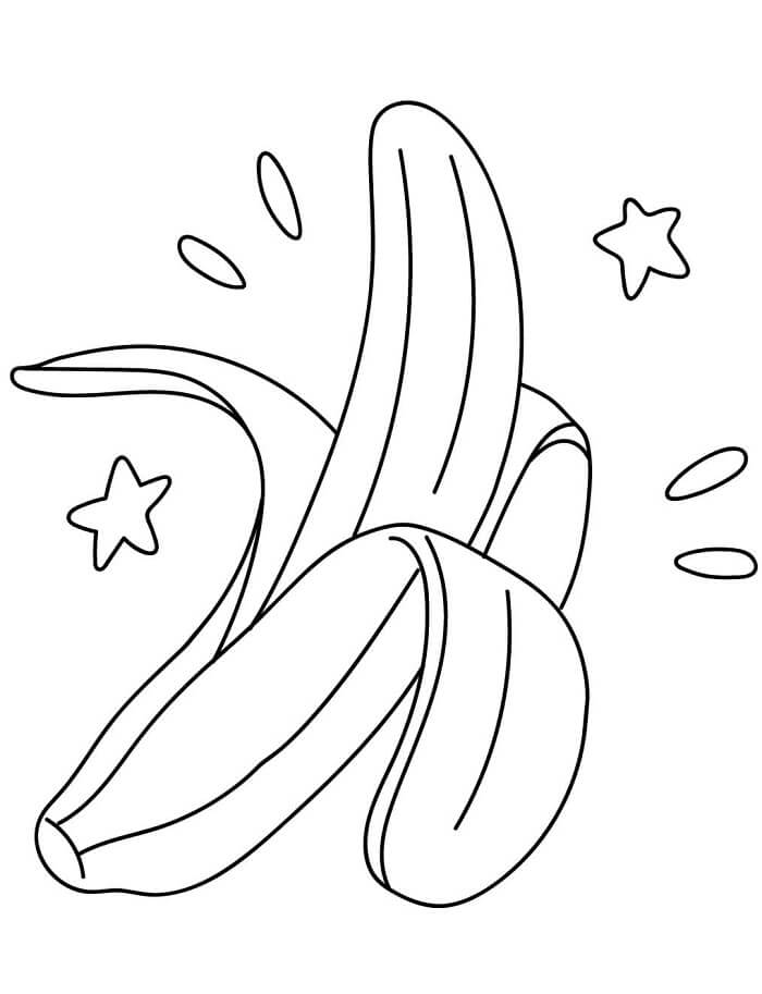 Banane für 4-jährige Kinder ausmalbilder