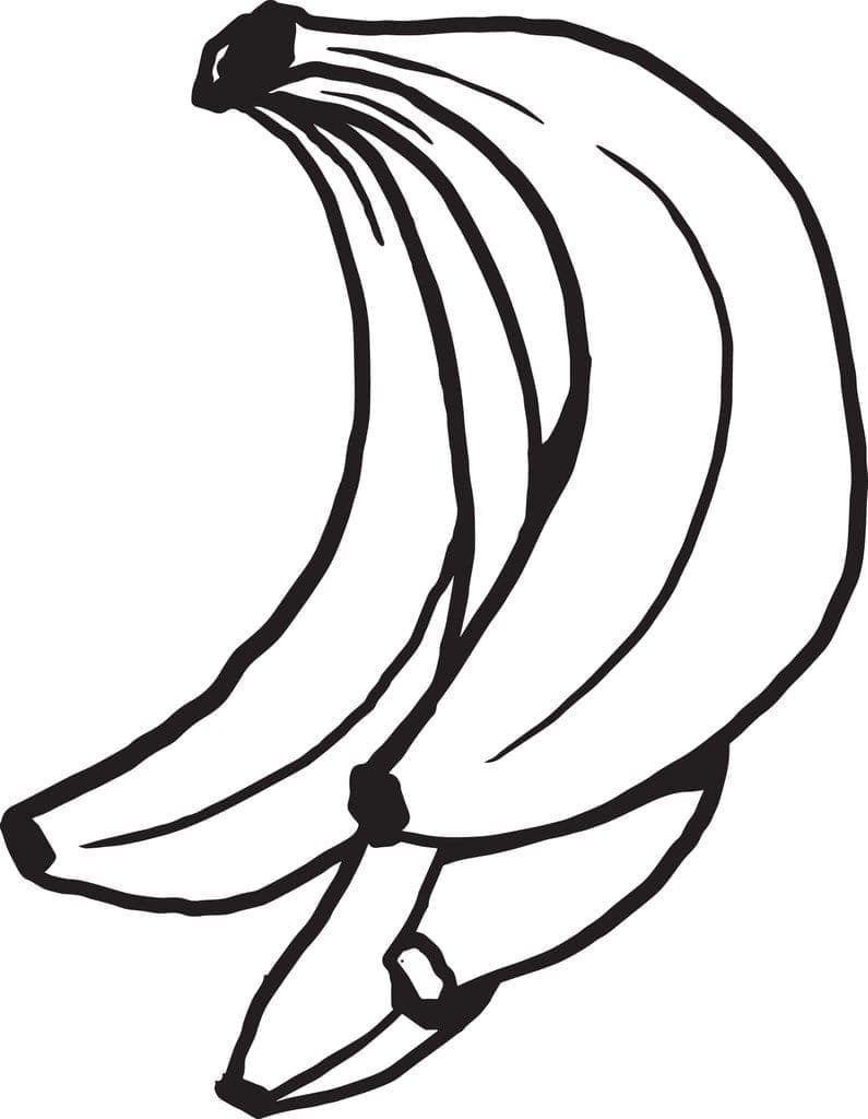 Banane für Kinder geeignet ausmalbilder