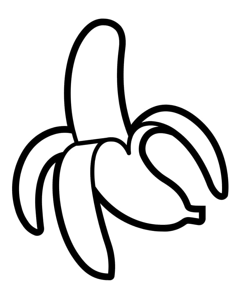 Banane gratis ausmalbilder