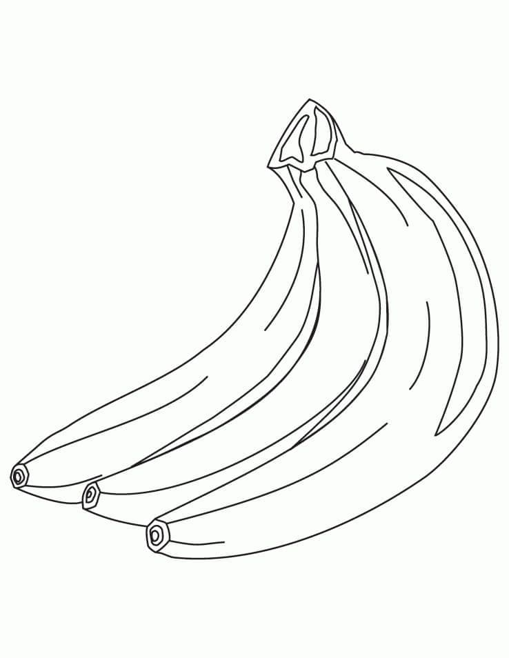Banane zum Drucken ausmalbilder