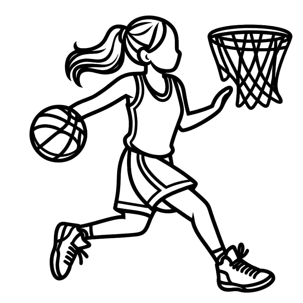 Basketball Druckbar ausmalbilder