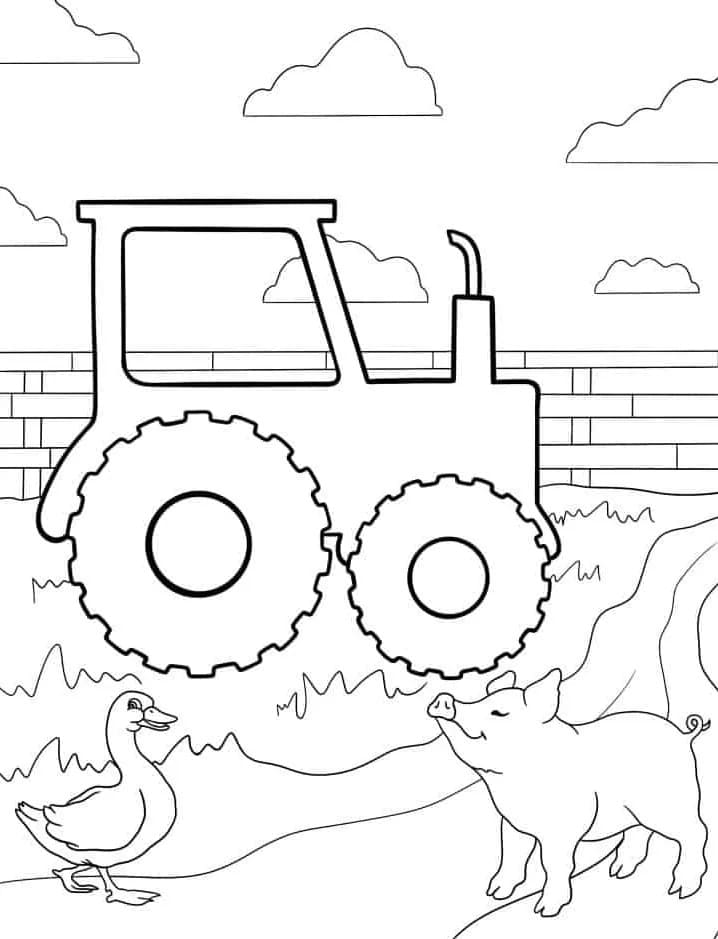 Bauerhoftraktor ausmalbilder