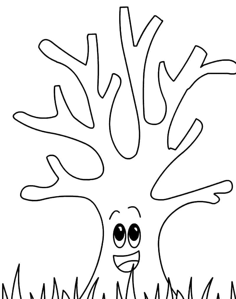 Baum druckbar für Kinder ausmalbilder