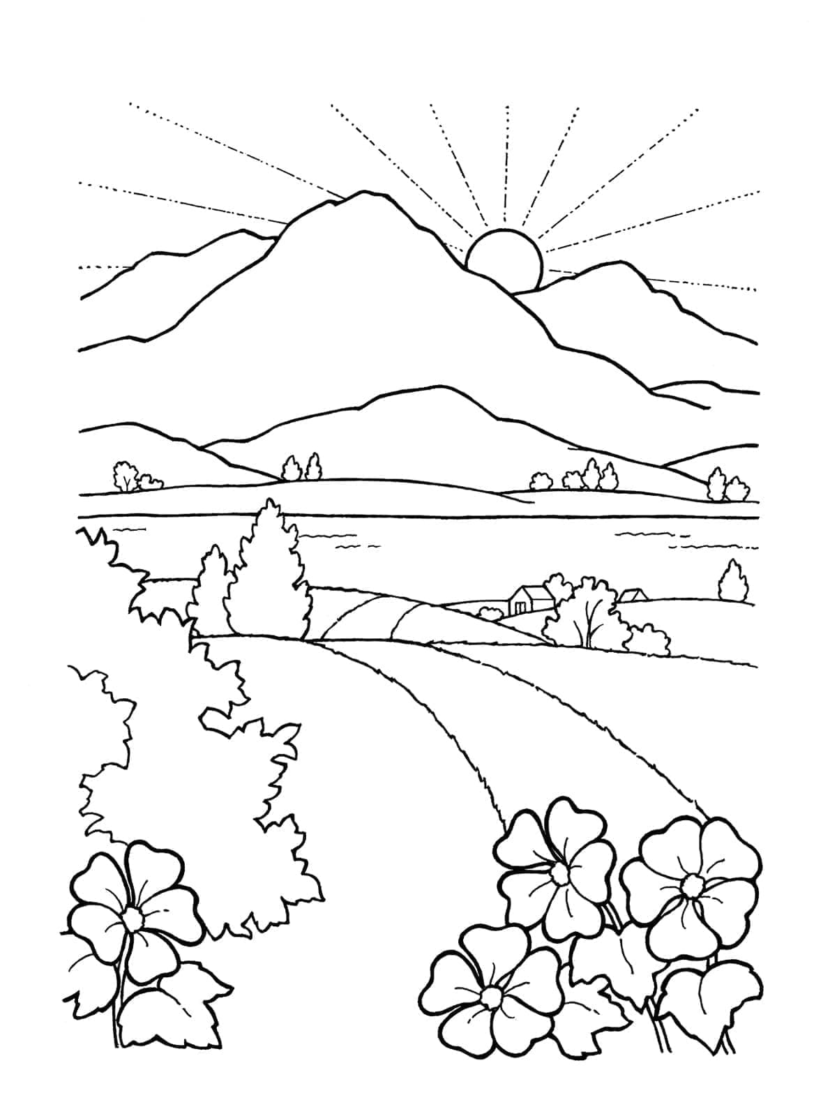 Berg Bild ausmalbilder