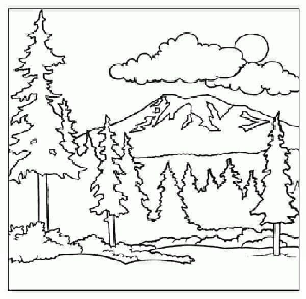 Berg druckfertig ausmalbilder