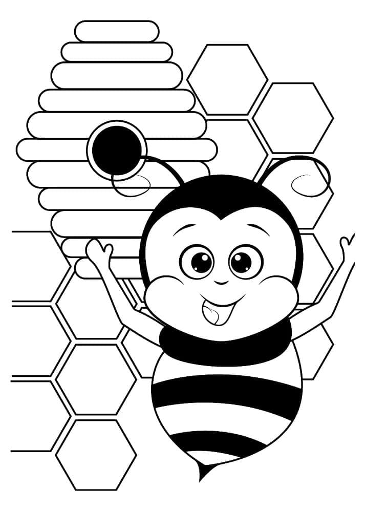 Biene Kostenlos ausmalbilder