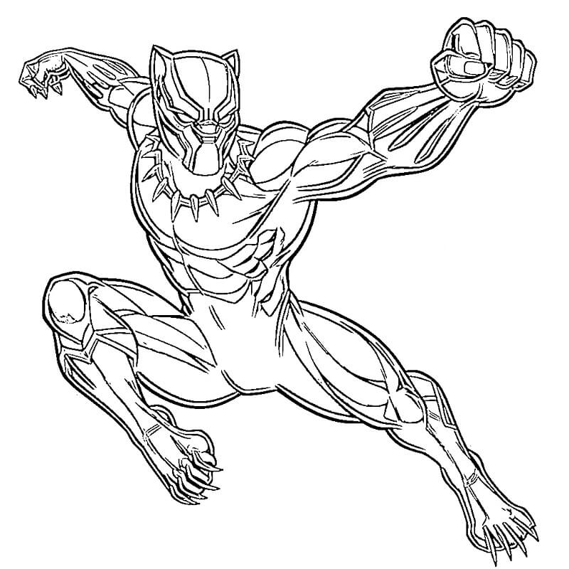 Black Panther Bild druckbar ausmalbilder