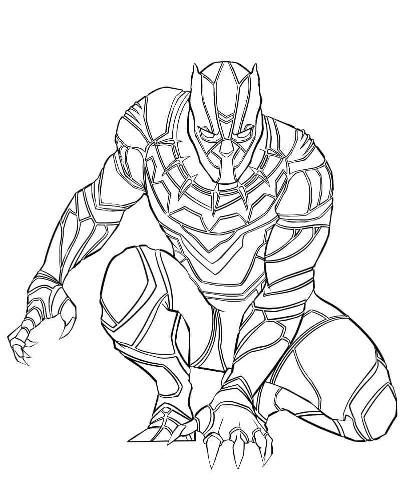 Black Panther druckfertig ausmalbilder