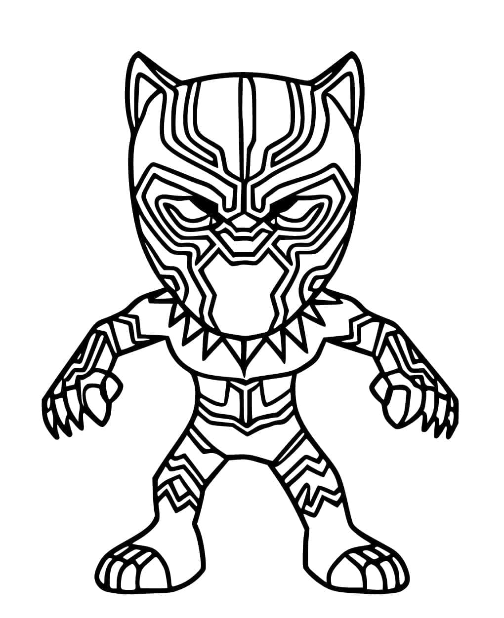 Black Panther kostenlos ausmalbilder