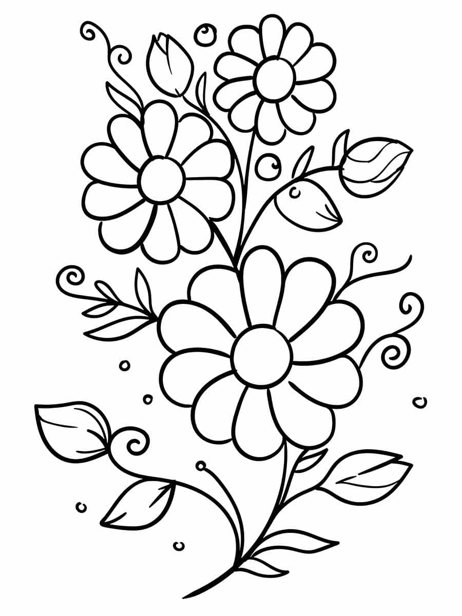 Blume 3 ausmalbilder