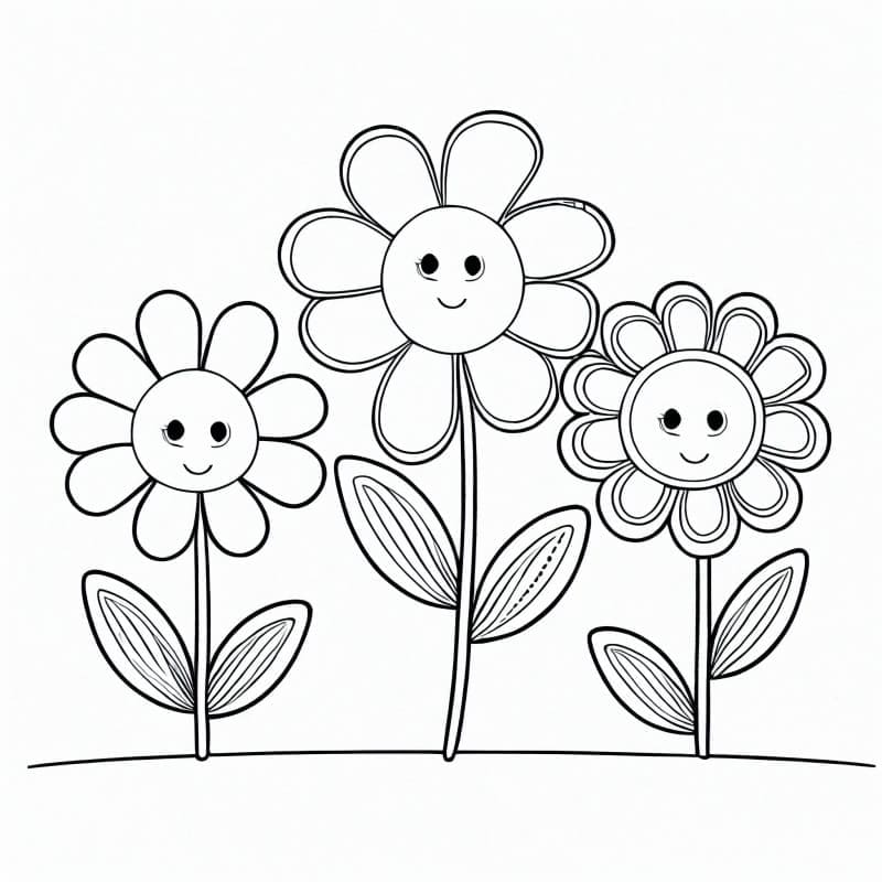 Blume gratis ausmalbilder
