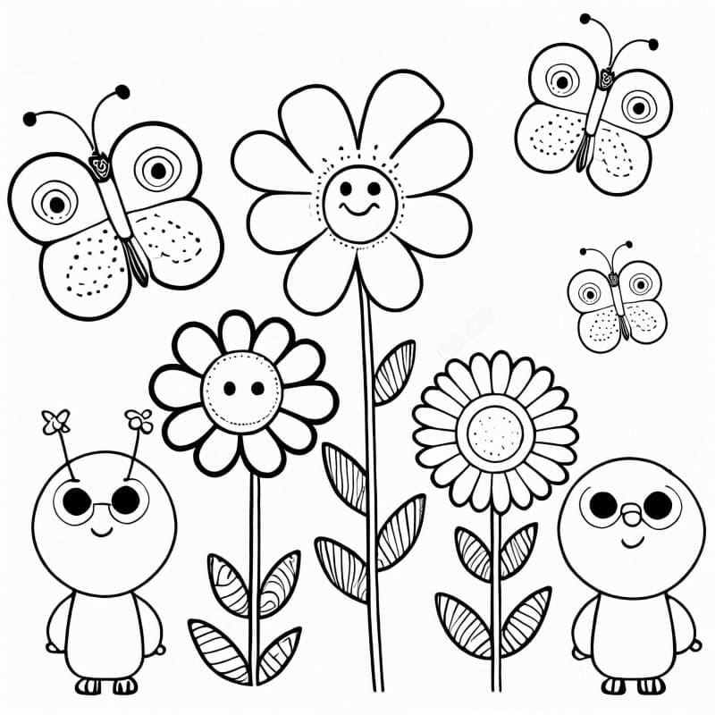 Blume zum Drucken ausmalbilder