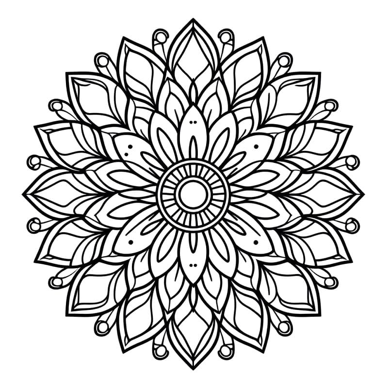 Blumen-Mandala Bild ausmalbilder