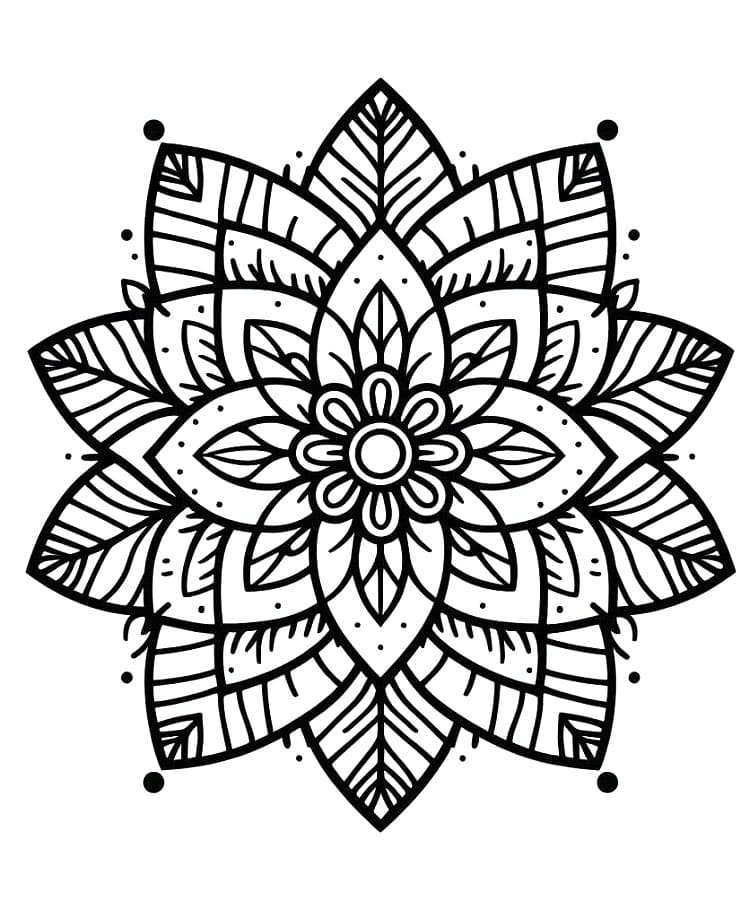 Blumen-Mandala für Kinder ausmalbilder