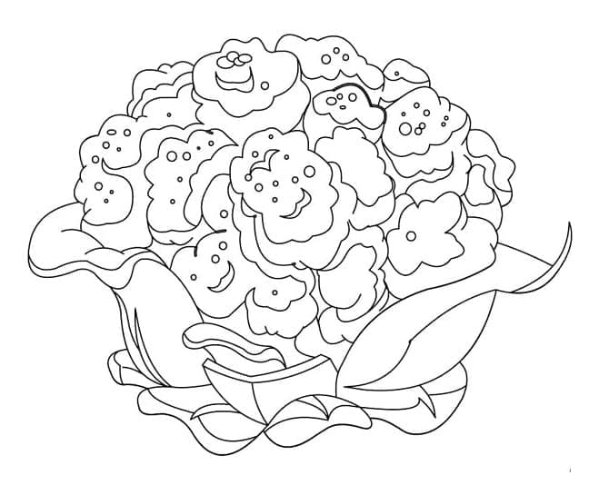 Blumenkohl gratis ausmalbilder