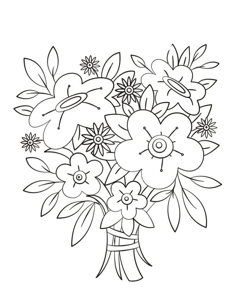 Blumenstrauß Bild ausmalbilder