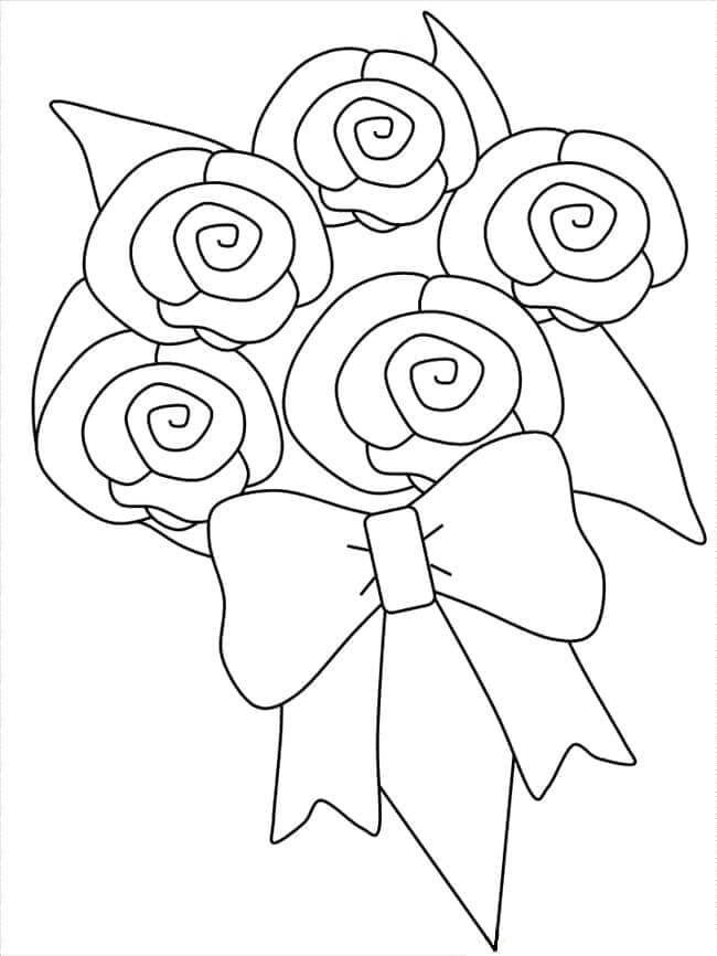 Blumenstraußbild gratis ausmalbilder