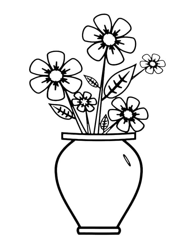 Blumentopf für Kinder ausmalbilder