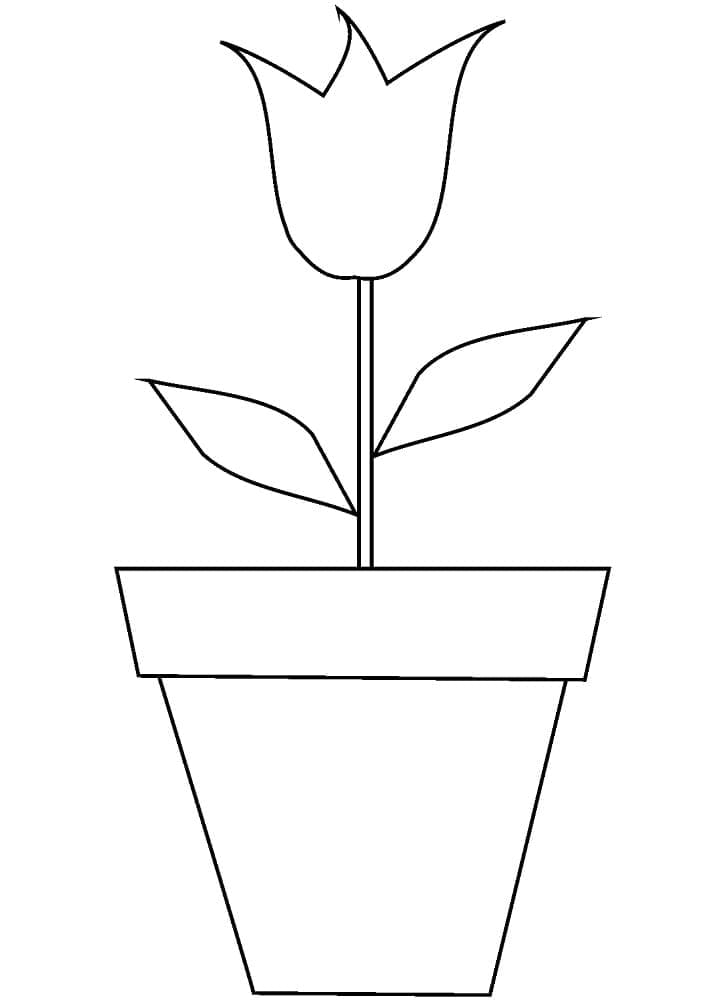 Blumentopf gratis ausmalbilder
