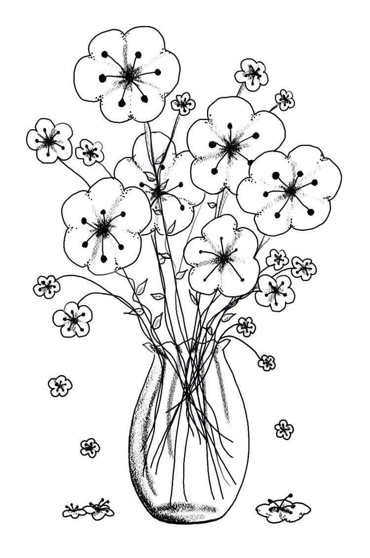 Blumentopf kostenlos für Kinder ausmalbilder