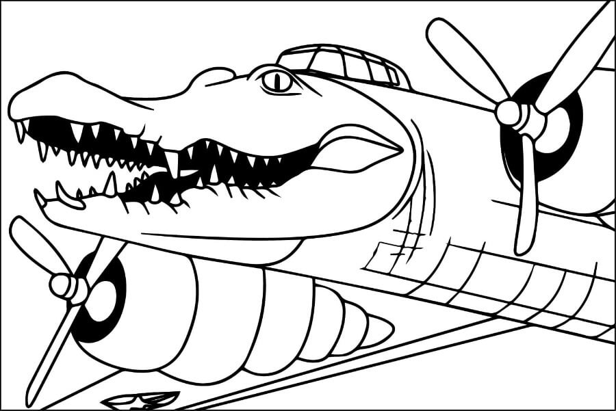 Bombardiro Crocodillo Brainrot ausmalbilder