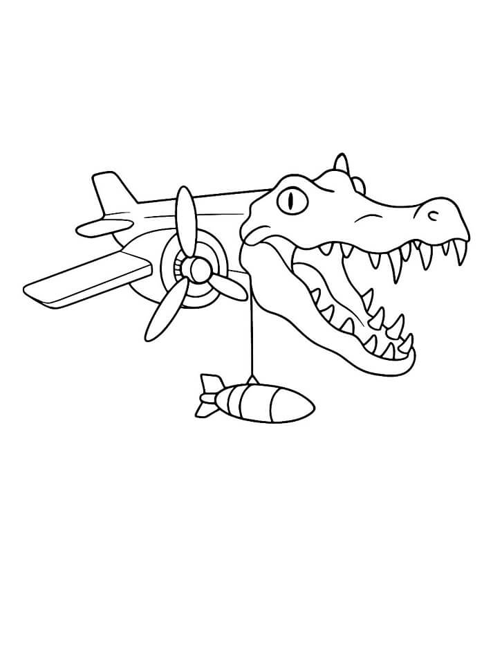 Bombardiro Crocodillo ausmalbilder