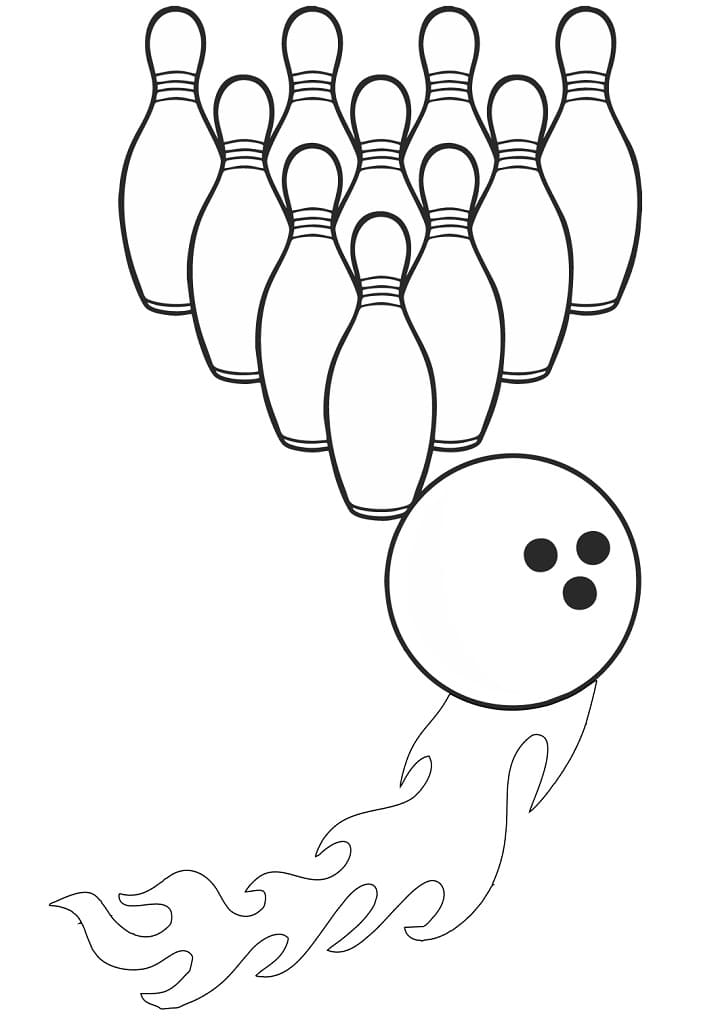 Bowling Spiel ausmalbilder
