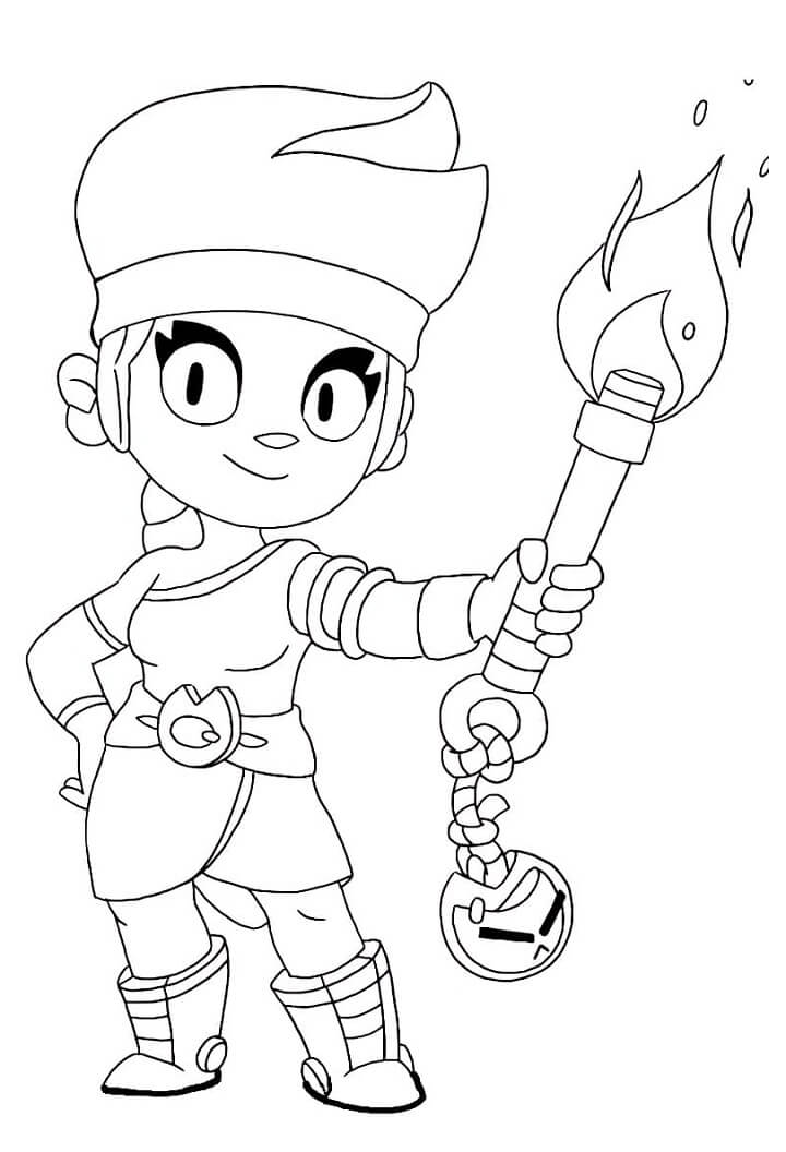 Brawl Stars Amber ausmalbilder