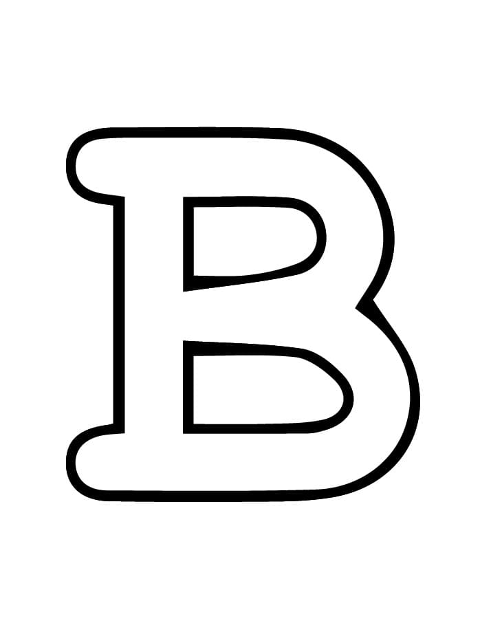 Buchstabe B Alphabet ausmalbilder