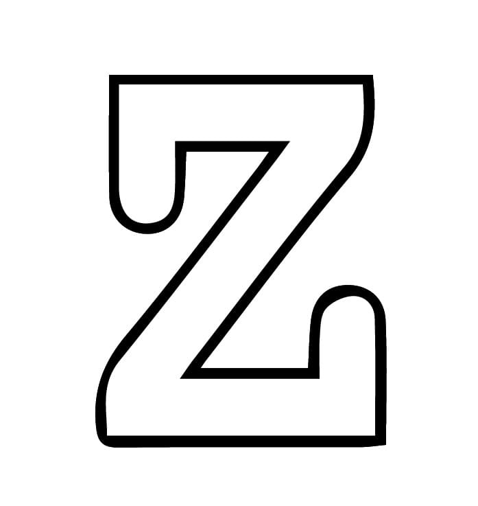 Buchstabe Z Alphabet ausmalbilder