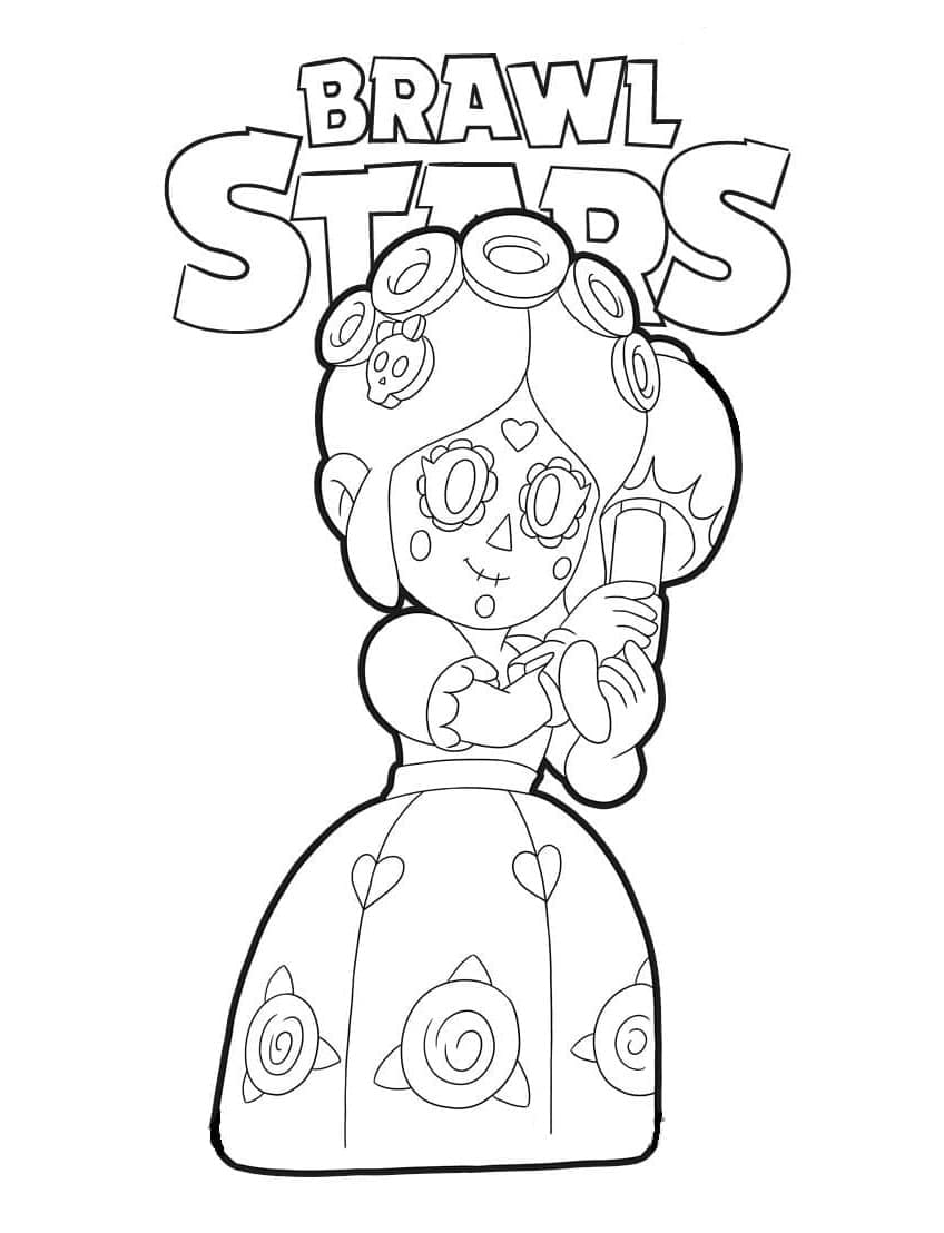 Calavera Piper Brawl Stars ausmalbilder