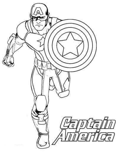 Captain America Malvorlage für Kinder ausmalbilder