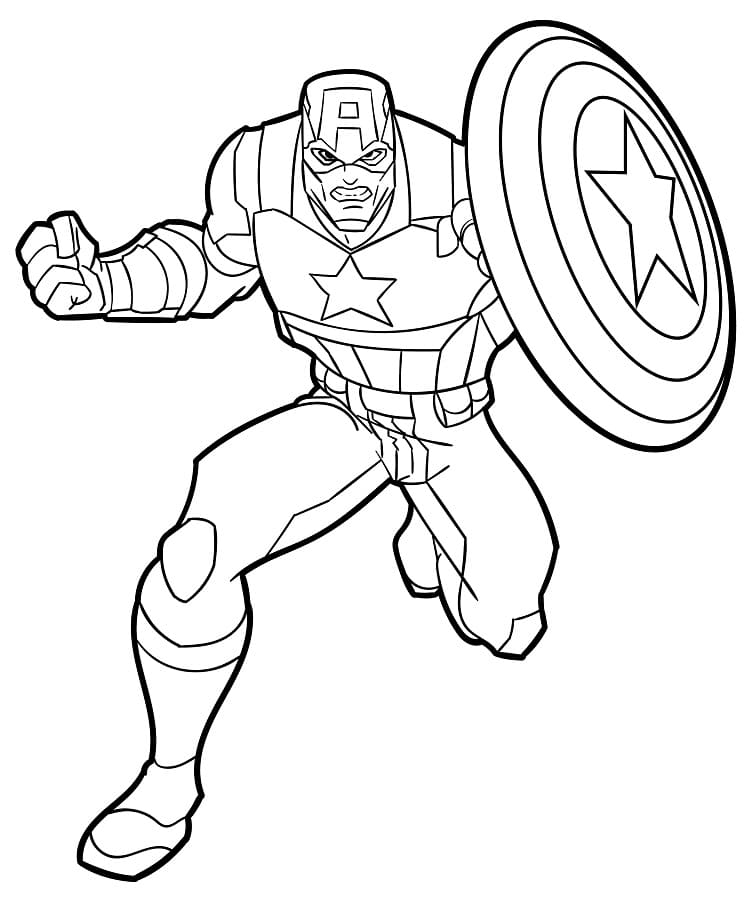 Captain America Marvel ausmalbilder