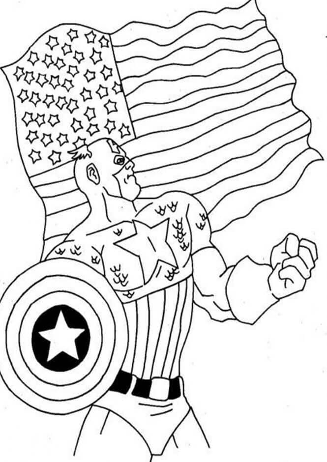 Captain America für 1-jährige Kinder ausmalbilder