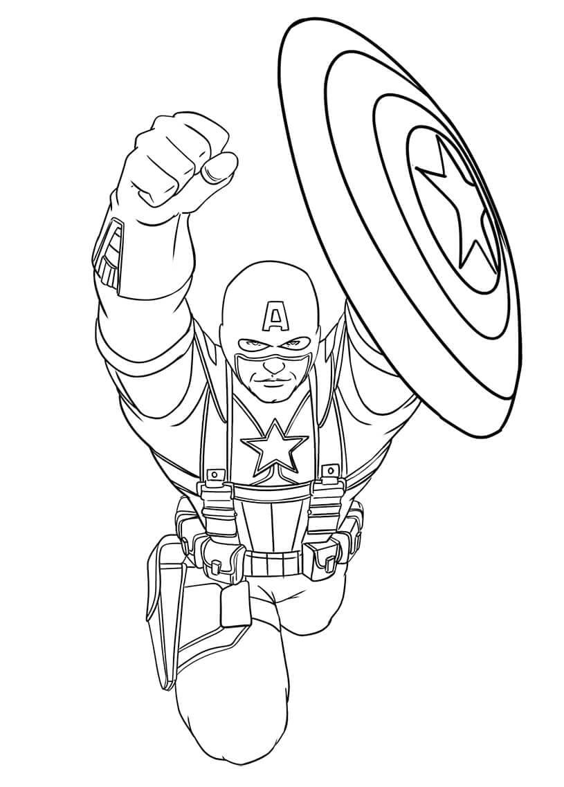 Captain America für 3-jährige Kinder ausmalbilder