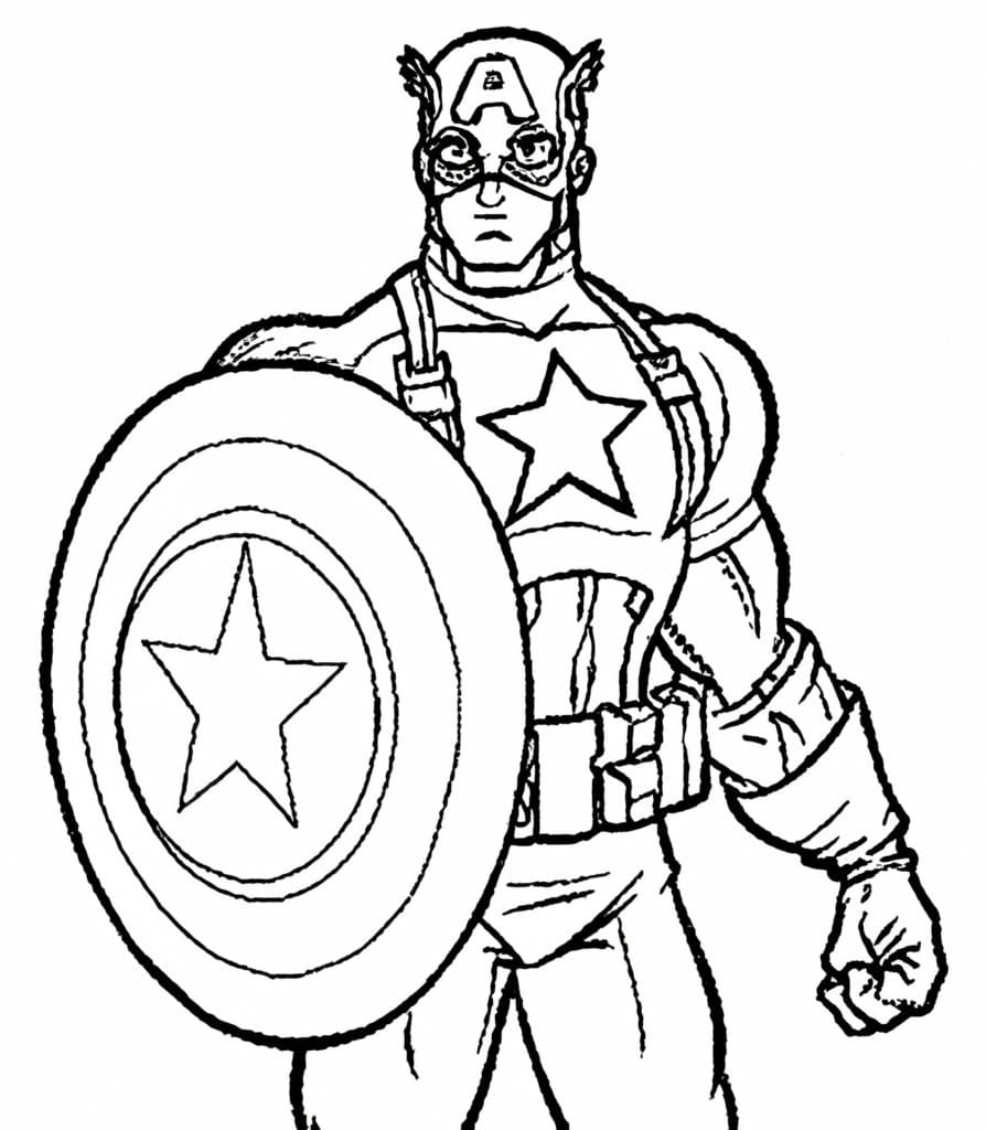 Captain America für 4-jährige Kinder ausmalbilder