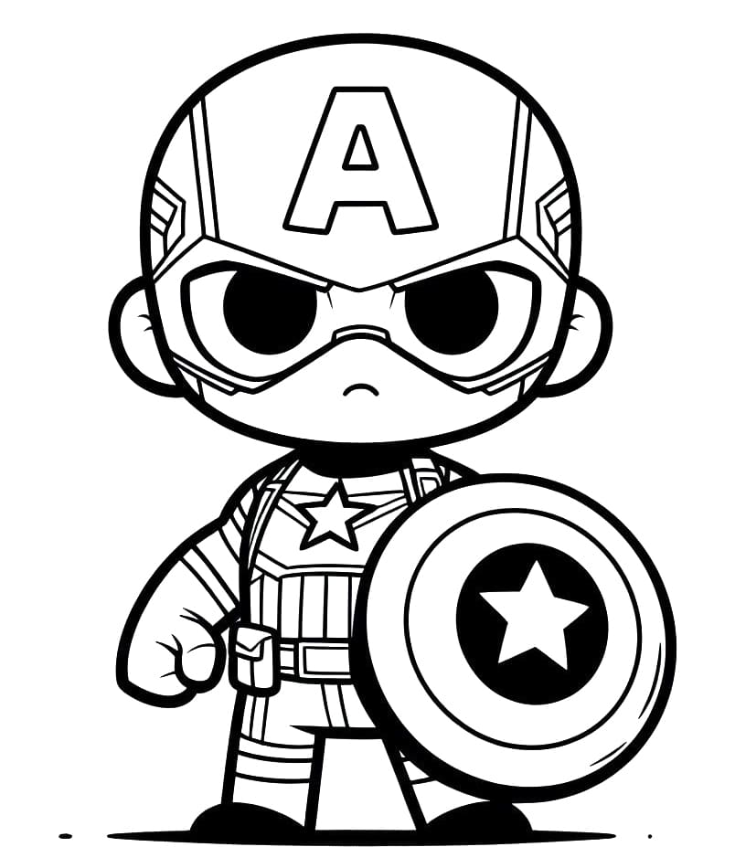 Captain America für 5-jährige Kinder ausmalbilder