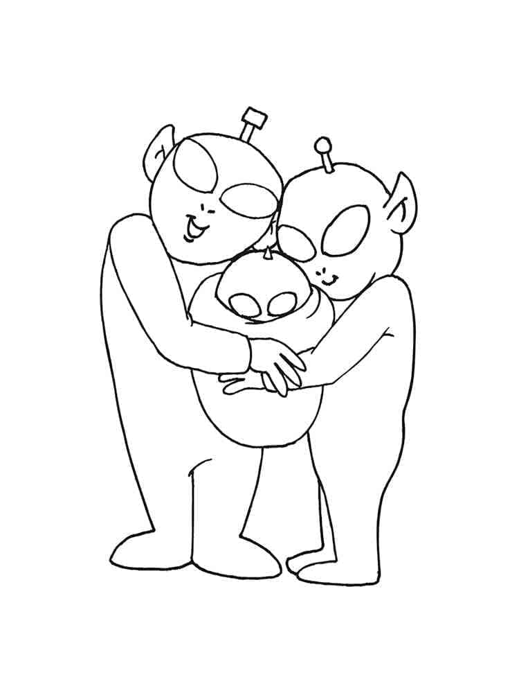 Cartoon Außerirdischer ausmalbilder