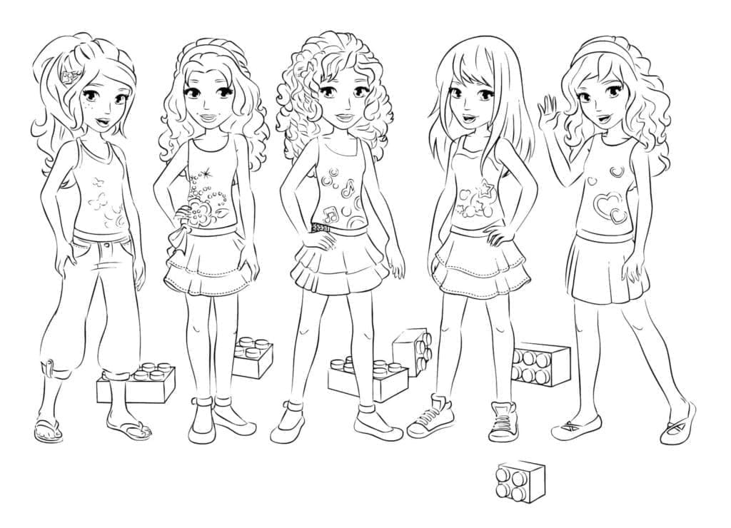 Cartoon Lego Friends ausmalbilder
