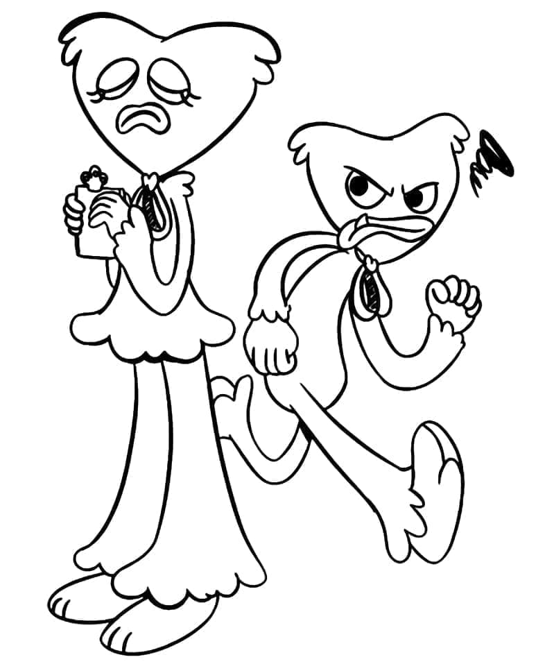 Cartoon Poppy Playtime ausmalbilder